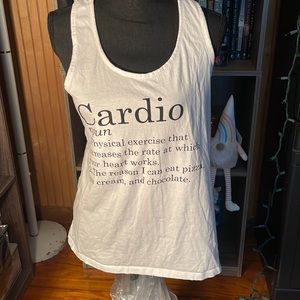 Electric Pink Cardio tank.  Size XL